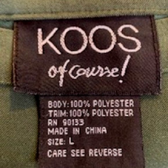 KOOS Of Course! Hunter Green Long Wrap Skirt with Slit Sz: L - Picture 7 of 8